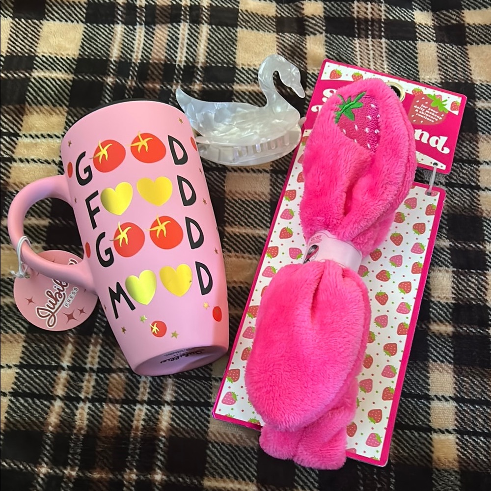 Pink Good Mood Mug and Headband Set